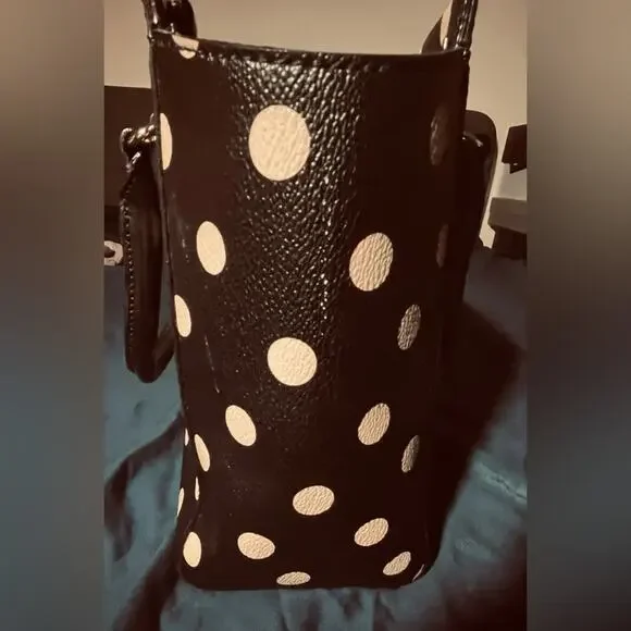 Kate Spade Totebag - Polkadot - Pink Black - Y2k Shoulder Purse - Clutch Purse